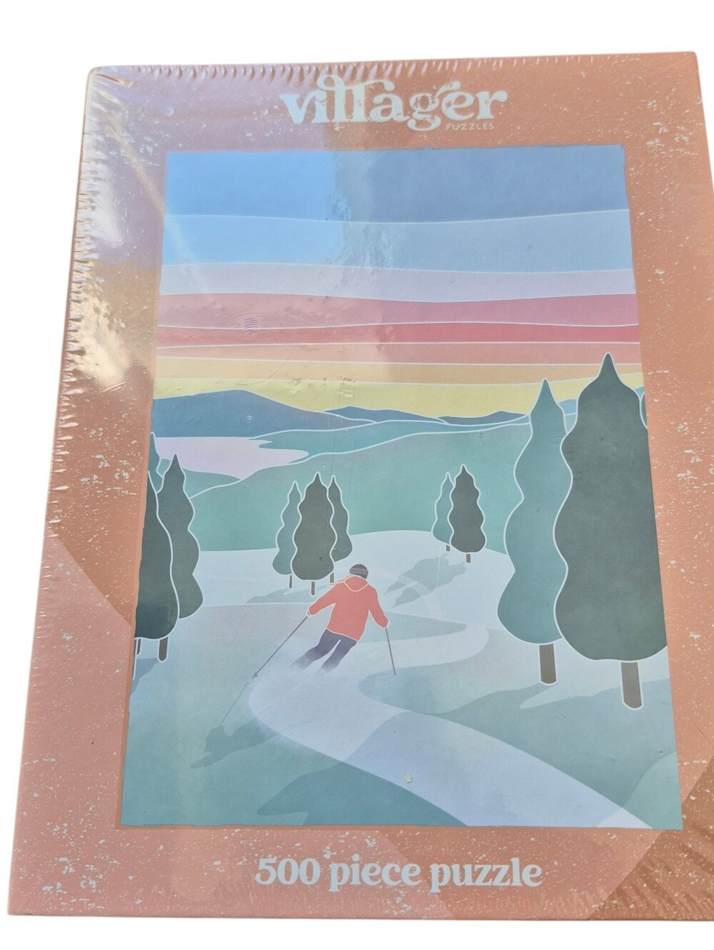New Sealed Villager Puzzle Sunset Ski